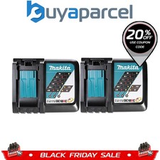 2x Makita DC18RC 18v 22min Intelligent FAST Lithium Battery Charger Black