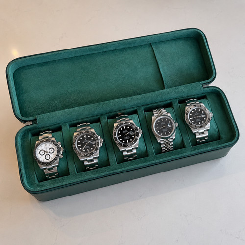 Green genuine leather - green, slot