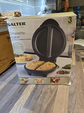 Salter EK2716 750W Non-stick Dual Omelette Maker - Black