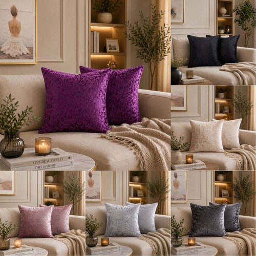 Luxury crushed velvet cushion - velvet,