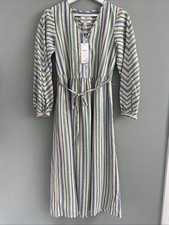 Marks and Spencer Linen Blend Midi Dress Size 8 Short