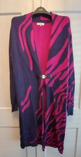 Christina of Paris cardigan - medium - very good condition - hot pink/navy