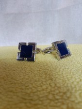 Blue silver coloured square - blue,