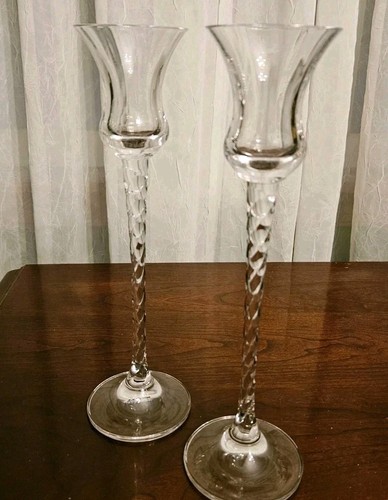 Tall clear glass candle - 2,
