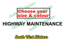 Highway Maintenance Sticker