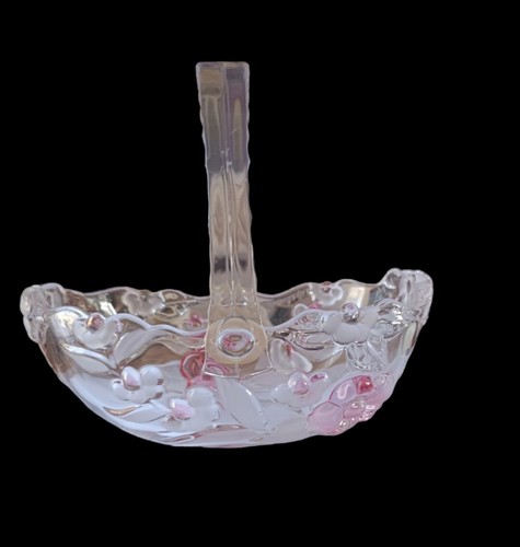 Walther glass basket with pink - with,