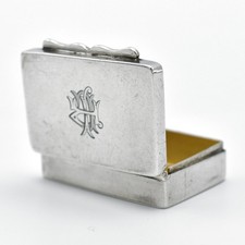 Antique Solid Silver Snuff Box