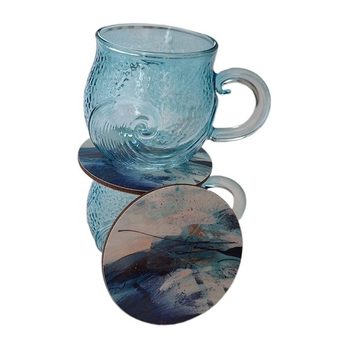Pair ocean themed glass - pair, of