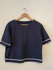 Cos Boxy Top Size Small Navy