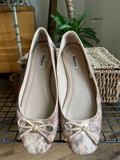 Dune Snake Print Ballerina shoes flats UK 6