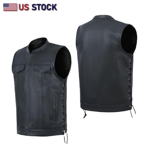 Soa men leather vest - soa,