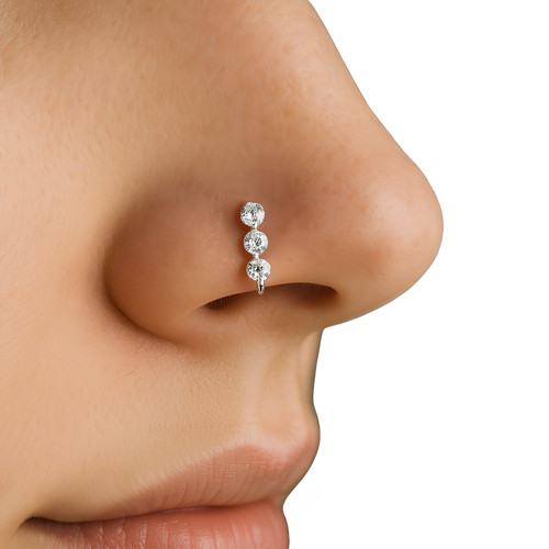Nose ring small clear - ring,