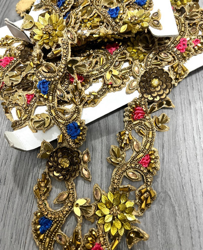Metre 5cm gold indian bridal - gold,