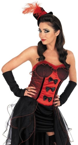 Ladies red burlesque - red, dancer