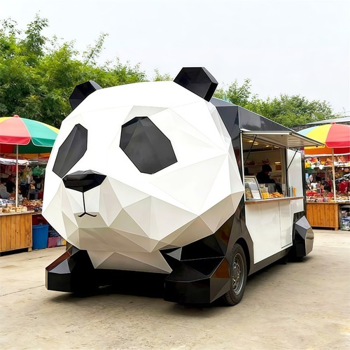 Panda pizza truck mobile - pizza,