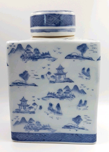 Vintage chinese blue white - vintage,