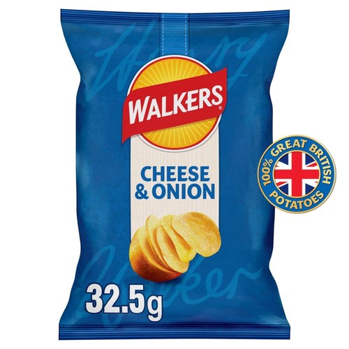Walkers cheese onion crisps - cheese, &