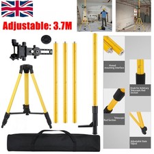 Tripod 12Ft/3.7m Adjustable Telescoping Pole for Rotary and Line Lasers level UK