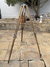 vintage dumpy level tripod, original wood fully functional.