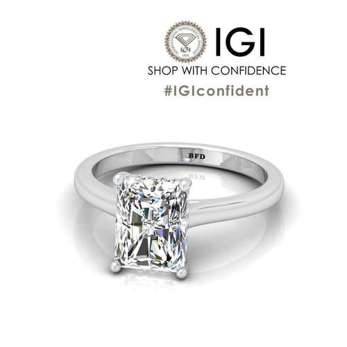 Emerald solitaire labgrown - solitaire,