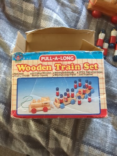 Vintage wooden train set - , with