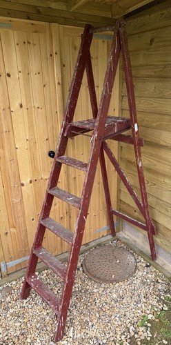 Vintage slingsby ladder wooden - vintage,