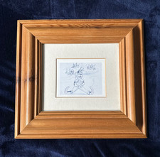 Original Framed Disney PRINT Sketch - Goofy Pencil Sketch - Vintage Animation