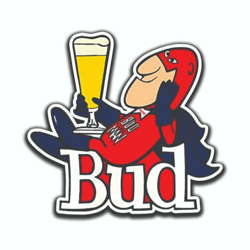 Budweiser bud man - man, with
