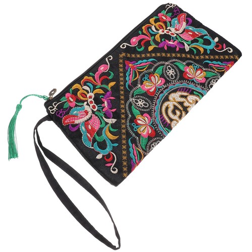 Ethnic embroidered purse - ethnic,