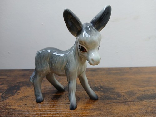 Vintage ceramic donkey - ceramic,