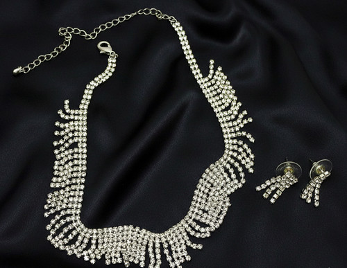 Vintage necklace earrings set - necklace,