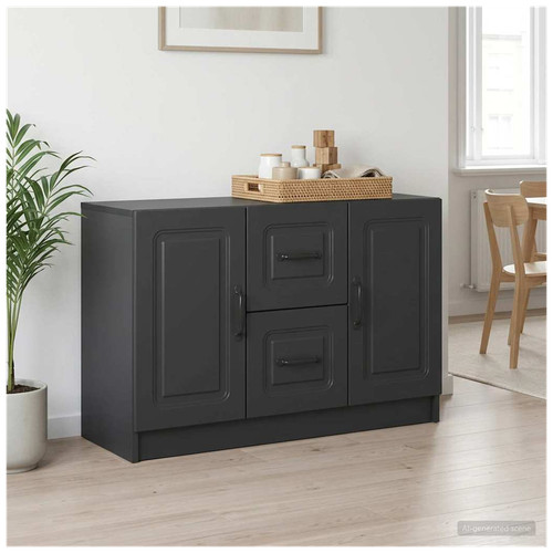 Sideboard black engineered - black,