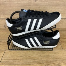 Adidas Shoes Men’s Size UK 9.5 Bamba Originals Trainer Casuals 80s Black Leather