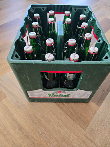 Grolsch beer crate with - grolsch,