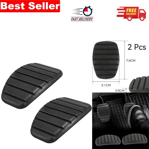 Black rubber car pedal covers - black,