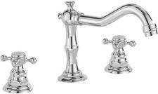 3 Holes Vintage Double Handle Basin Mixer Tap 8 inch 2 Handles 3 Holes Chrome