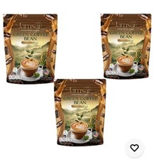 Jamsai Green Coffee Bean Instant Powder Mix Drink No Sugar Weight Management x 3