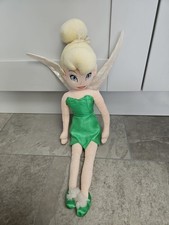 Tinkerbell Plush Doll Soft Toy. The Disney Store. Green Dress. Fairy. 21"
