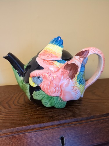 Vintage parrot teapot - vintage,