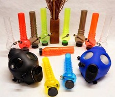 Blue acrylic gas mask water - blue,