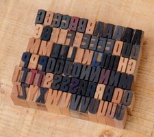 A-Z alphabet 14 mm letterpress