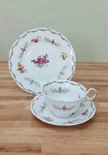 Antique Aynsley Bone China Floral Tea Cup, Saucer & Side Plate - Beautiful!
