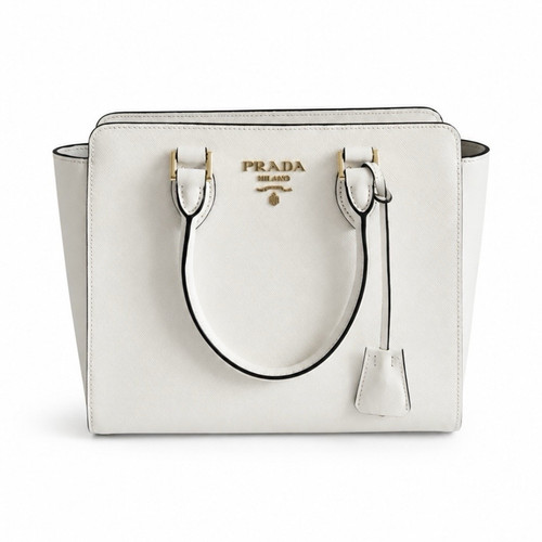 Prada small white saffiano - prada,
