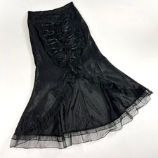 y2k euro goth black skirt with