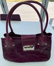 Jasper J Conran - Leather Handbag - Aubergine/ Purple - Excellent condition 