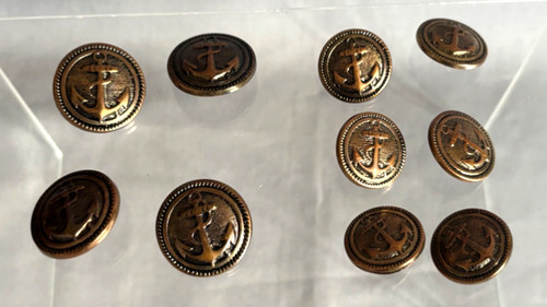 Bronze anchor blazer buttons - bronze,