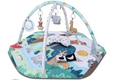 Lilian&Gema Baby Play Gym Mat, Baby Tummy Time Mat with 6 Detachable Sensory Toy