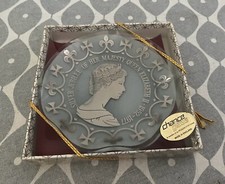 Silver jubilee glass dish