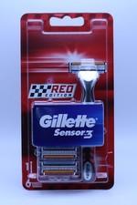 Gillette Sensor 3  Red Edition Razor Blades razors for men 6 Blades plus Handle