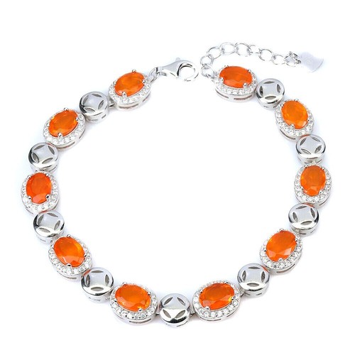 Silver bracelet opal genuine - silver,